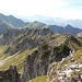 Rückblick vom Entschenkopf-Gipfel über den langen Rücken zum Gängele