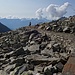 Die Militärstraße auf der Geländeterasse (Blick zur Adamellogruppe)