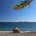 Abhängen am Strand von Agios Georgios