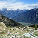 Vista dal bivacco sulla Val Chiavenna e sull’inizio della Val Bregaglia.