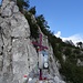 Das kleine Gipfelkreuz am Rablgrat