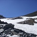 Der Sattel auf ca. 3000 m mit dem letzten steilen Firnfeld