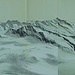 Der langgestreckte, felsige Trugberg vom Jungfraugipfel aus. Ausschnitt des Panoramas vom Xaver Imfeld, 1896