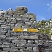 Ruinen auf der Alpe d' Albezzona.