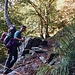 Die Alphirtin beim Aufstieg auf die Alp d' Albezzona.