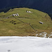 Tiefblick vom schneebedeckten Tagweidlichopf zur Alp Lasa