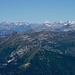 Nach Westen: Wasenhorn, Helsenhorn, Monte Cervandone, Bietschorn, Nesthorn, Aletschhorn