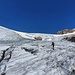 Aufstieg auf dem Gletscher