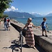 Spaziergang auf der Mauer in Vevey
