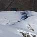 Blick in die Aufstiegsroute. Bis auf 2400 m runter hätte man schon einigermassen Skifahren können.
