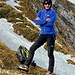... packen wirs an. Nach dem Grat kommt die unschwierige Querung mit anschliessendem Aufstieg zum Gipfel der einfach aber steil ist<br />(Foto von Susanne)