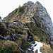 Nach dem Abstieg von Rossalplispitz gings runter zum Rossalpelifurggel mit anschliessendem gesichertem Aufstieg zum Grat ...