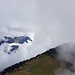 Im Wolkenfenster der Falknis, rechts der Gonzen