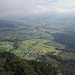 Blick ins Mittelland, mit heute wolkenverdeckter Alpensicht