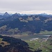 Blick vom Chli Aubrig nach Euthal am Sihlsee