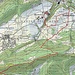 Karte Nummer 1 mit meiner Route ab Mariastein zur Burgruine Sternenberg und auf den Brunnenberg. Weiter eingezeichnet ist der grösste Teil vom Abstieg des Brunnenberges in Richtung Forstberg.<br /><br />