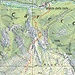 traccia del percorso da Monte della Valle all'incrocio con il sentiero Laghetto-Arpètt