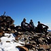 Gipfelfoto Jazzihorn 3227m mit Noldi, Tanja und Cyrill