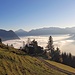 Im Abstieg: Nebel im Rheintal bei Sargans