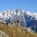 il rudere dell'Alpe di Pero con la vista spettacolare sul Sasso Manduino