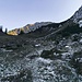 Aufstieg auf dem markierten Weg zum Breithorn