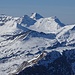 Blick vom Gipfel Crap Mats Richtung Skigebiet Flims-Laax.