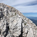 Im Aufstieg zum Grintovec (čez Streho) - Blick zum bereits nahen Gipfel.