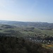 Ausblick vom Gipfelkreuz des Feldsteins (Bruchhauser Steine)