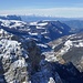Blick von der Großen Cirspitze ins Grödner Tal, zur Seiser Alm, zum Schlern