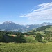 nach dem Start Blick zum Thunersee; Niesen und Stockhorn