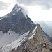 Blick am nächsten Morgen vom Nächtigungsort zum Matterhorn