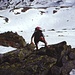harmlose Kletterei kurz vor dem Gipfel