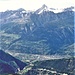 Vista aerea su Brig e le sue montagne.
