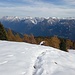 Auf dem Gipfelplateau des Bichls bietet sich ein schöner Blick in die Lienzer Dolomiten...