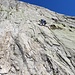 der klettersteigähnliche Abstieg von der Bergseeschijenlücke auf die südliche Seite (es kann von Vorteil sein wenn man sich hier mit einem Gstältli sichert)