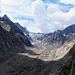 Blick auf den schuttbedeckten Oberaletschgletscher
