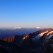 Walliser Alpen im ersten Tageslicht