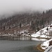 Foggy at the start of the hike in Innerthal.