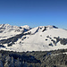 Aussicht vom Flügespitz auf den Mattstock und Speer.