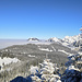 Aussicht vom Flügespitz auf das Nebelmeer.