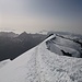 Allalinhorn Gipfelgrat im Gegenlicht
