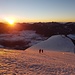 Sonnenaufgang am Ersten Eisfeld auf ca. 3500m