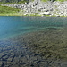 L'acqua blu e trasparente del Lago della Cavegna inferiore, fantastica! 
