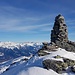 Gipfelsteinmannli am Sichler, Blick ins Rätikon
