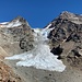 Gletscherabbruch am Fletschhorngletscher, es empfiehlt sich diese Zone auf dem Tälligletscher jeweils grosszügig zu umgehen