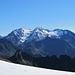 Zillertaler Hauptkamm: vlnr Hochfernerspitze (3470 m), Hochfeiler (3509 m) und Hochweißzint (3371 m).