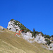 Der Bogartenfirst von den Lücke. Rot: Route über die erste Steilstufe