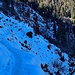 Die Querung hinüber zur Pessenbacher Schneid ist gut gespart und nicht glatt - der Steilhang sollte im richtigen Winter nur bei absolut sicheren Verhältnissen angegangen werden