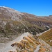Der Weg zur Chamanna da Tschierva verläuft auf oder unterhalb der Seitenmoräne des Vadret da Tschierva
