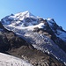 Blick zum Piz Roseg im Aufstieg von der Chamanna da Tschierva